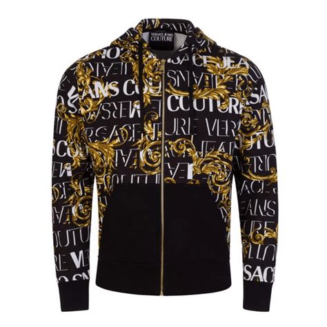 versace jeans couture hoodie black|Versace Jeans Couture Hoodie .